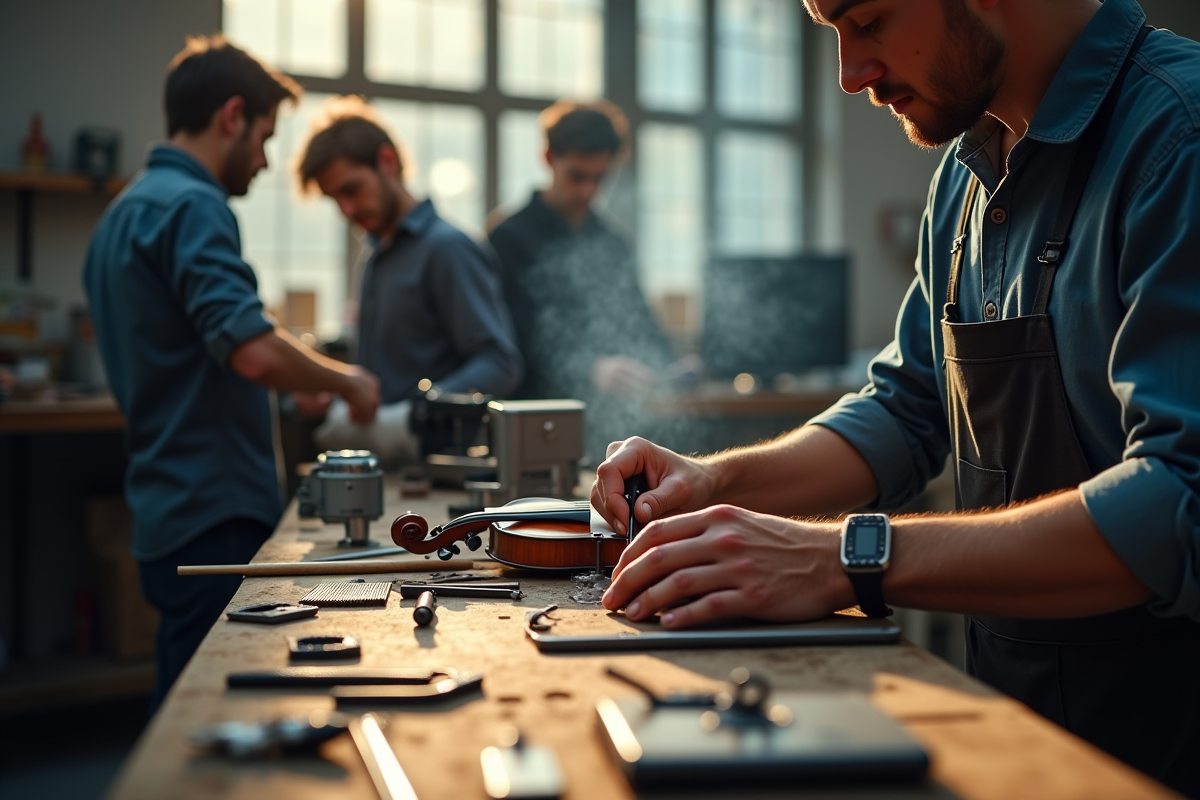 Travail manuel dans un atelier de métiers V