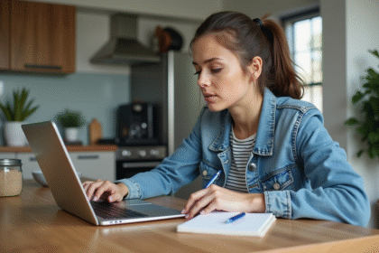 Femme en denim compare des essuie-glaces à la maison