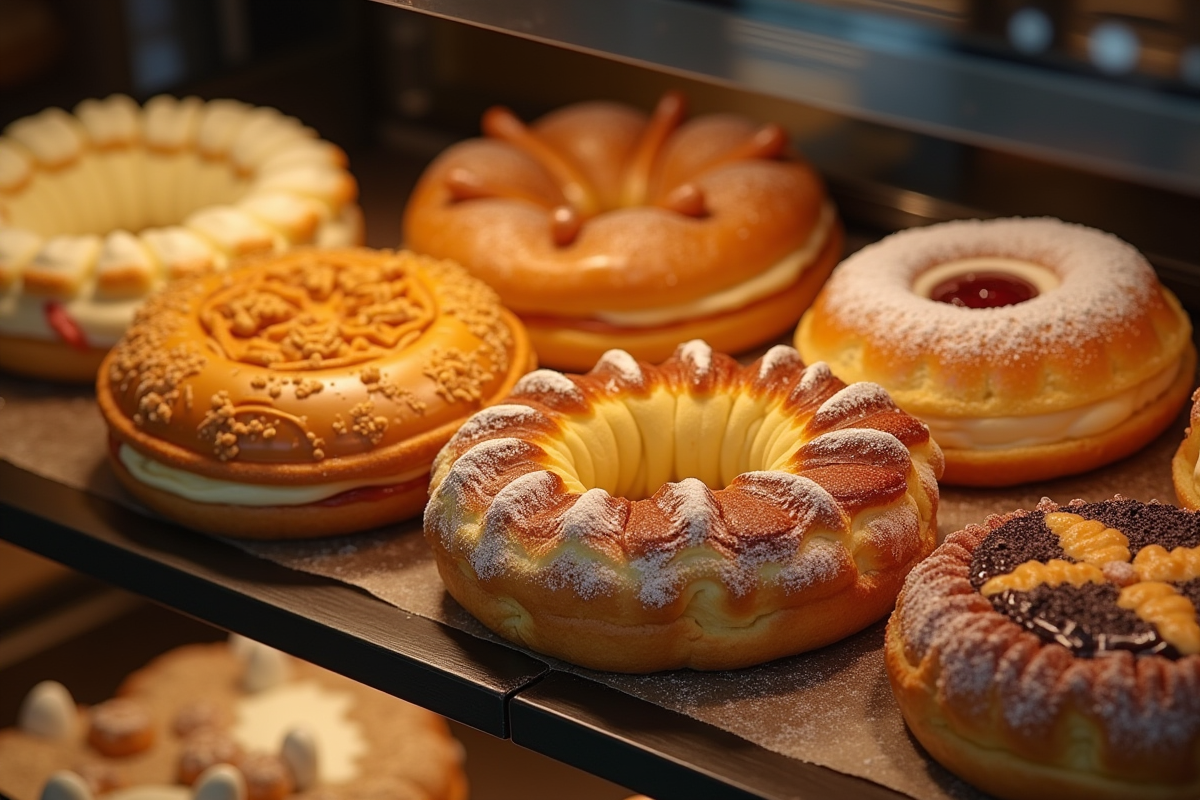 Galettes des rois artisanales en vitrine à Toulouse