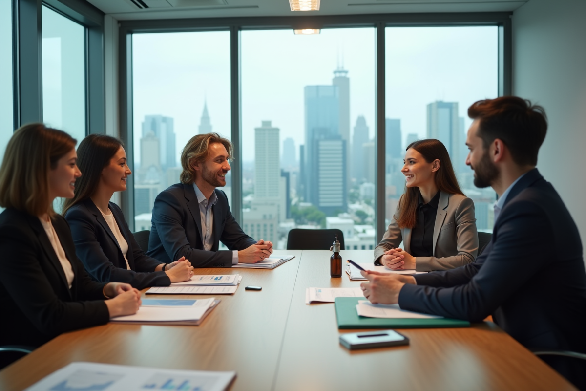 Groupe de jeunes discutant d