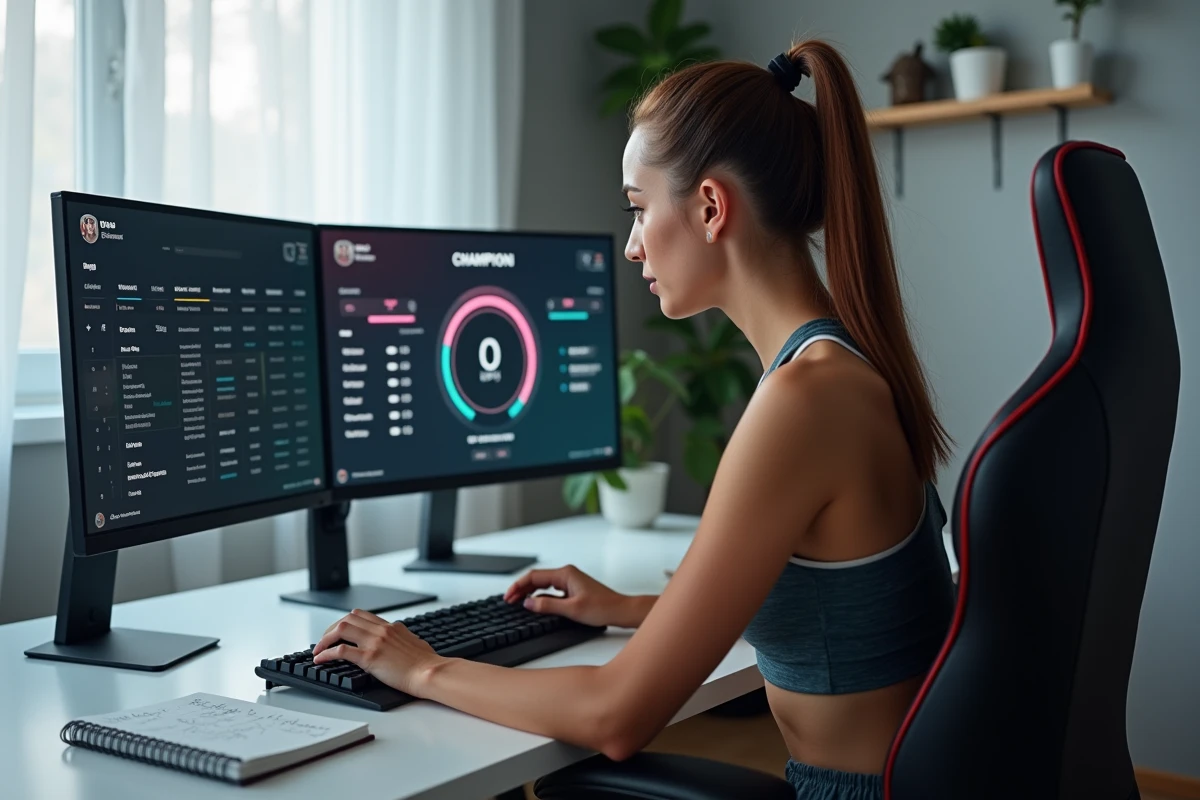Joueuse analyseuse de statistiques LoL en solo queue avec routine d'amélioration structurée