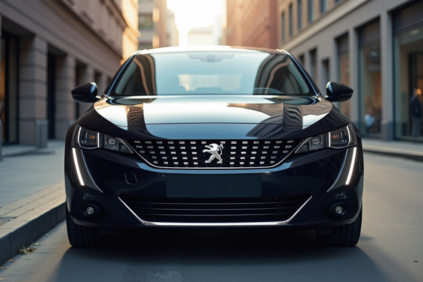 Peugeot 508 PSE stationnée en ville en plein jour